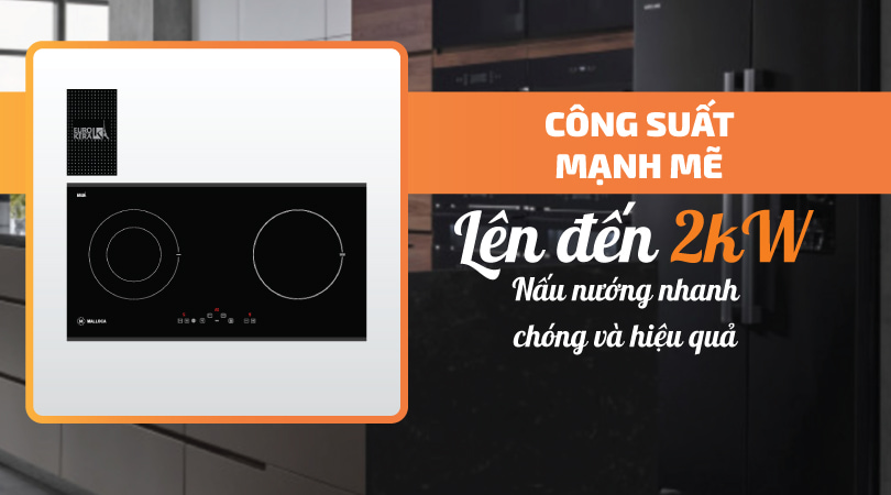 Bếp điện từ Malloca MH-02IR D - Công suất mạnh mẽ