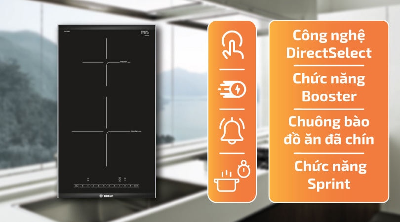 Chức năng của Domino Bosch HMH.PIB375FB1E Serie 6