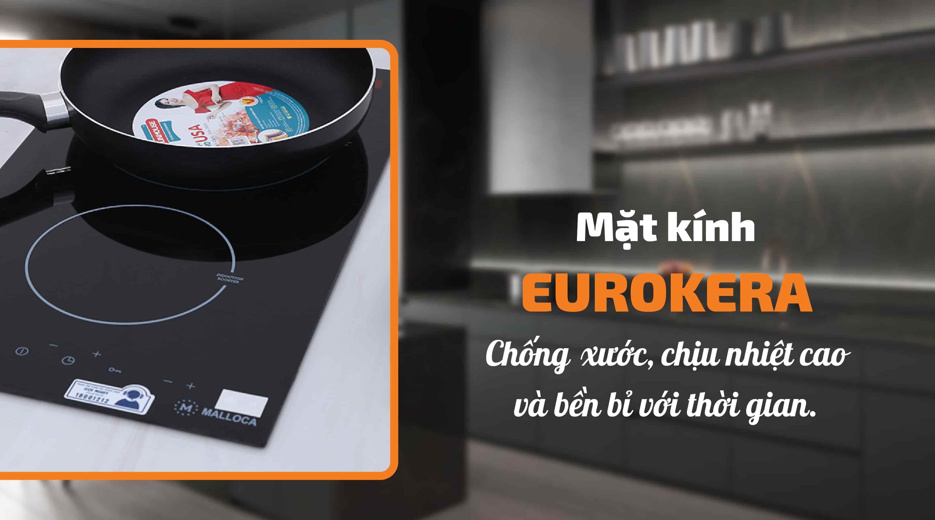 Bếp từ Domino Malloca MDH-02I - Mặt kính chống xước