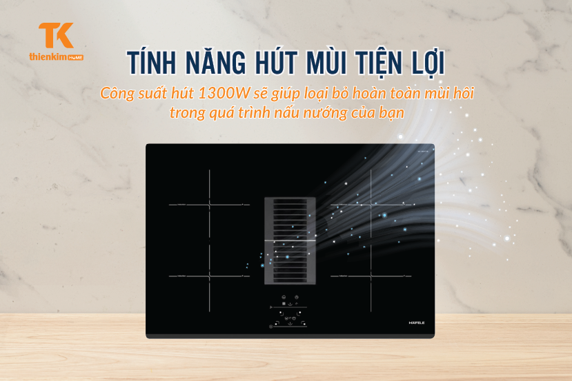 Tính năng hút mùi tiện lợi Bếp từ kết hợp hút mùi Hafele HC-IHH77D 536.61.655