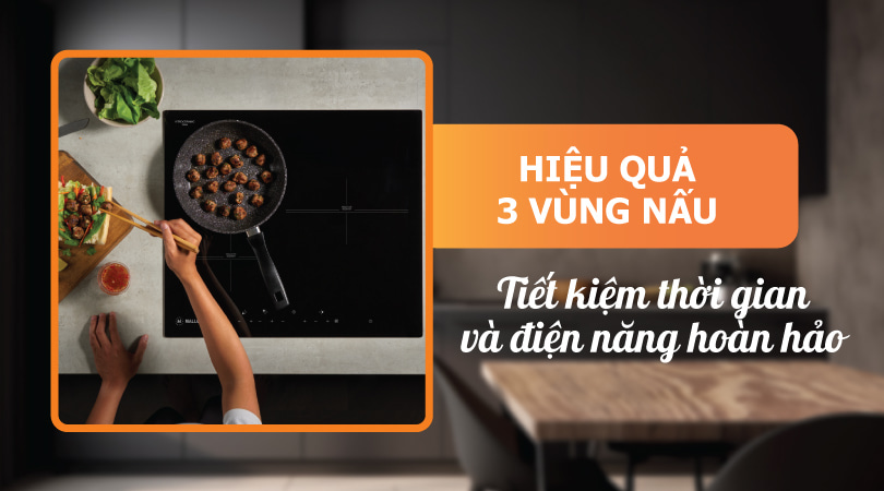 Bếp từ Malloca MH-5903 I - Hiệu quả 3 vùng nấu