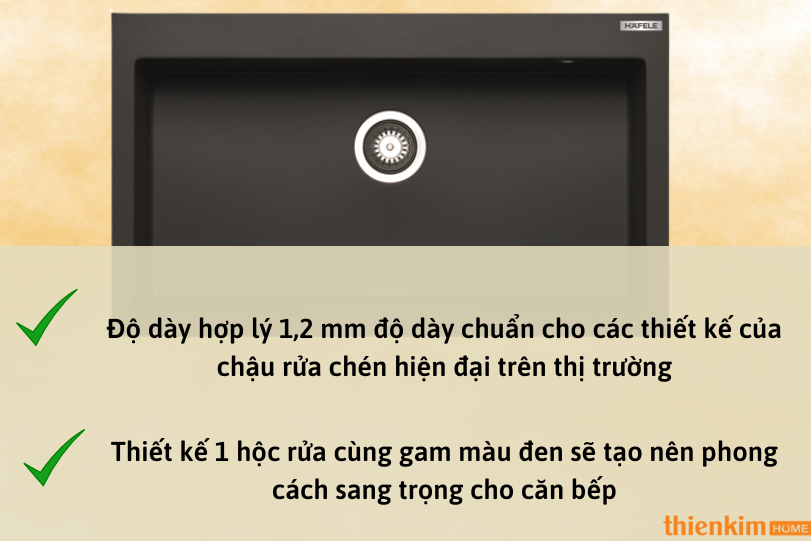  Chậu rửa chén Hafele HS-G7650 565.84.381 hiện đại