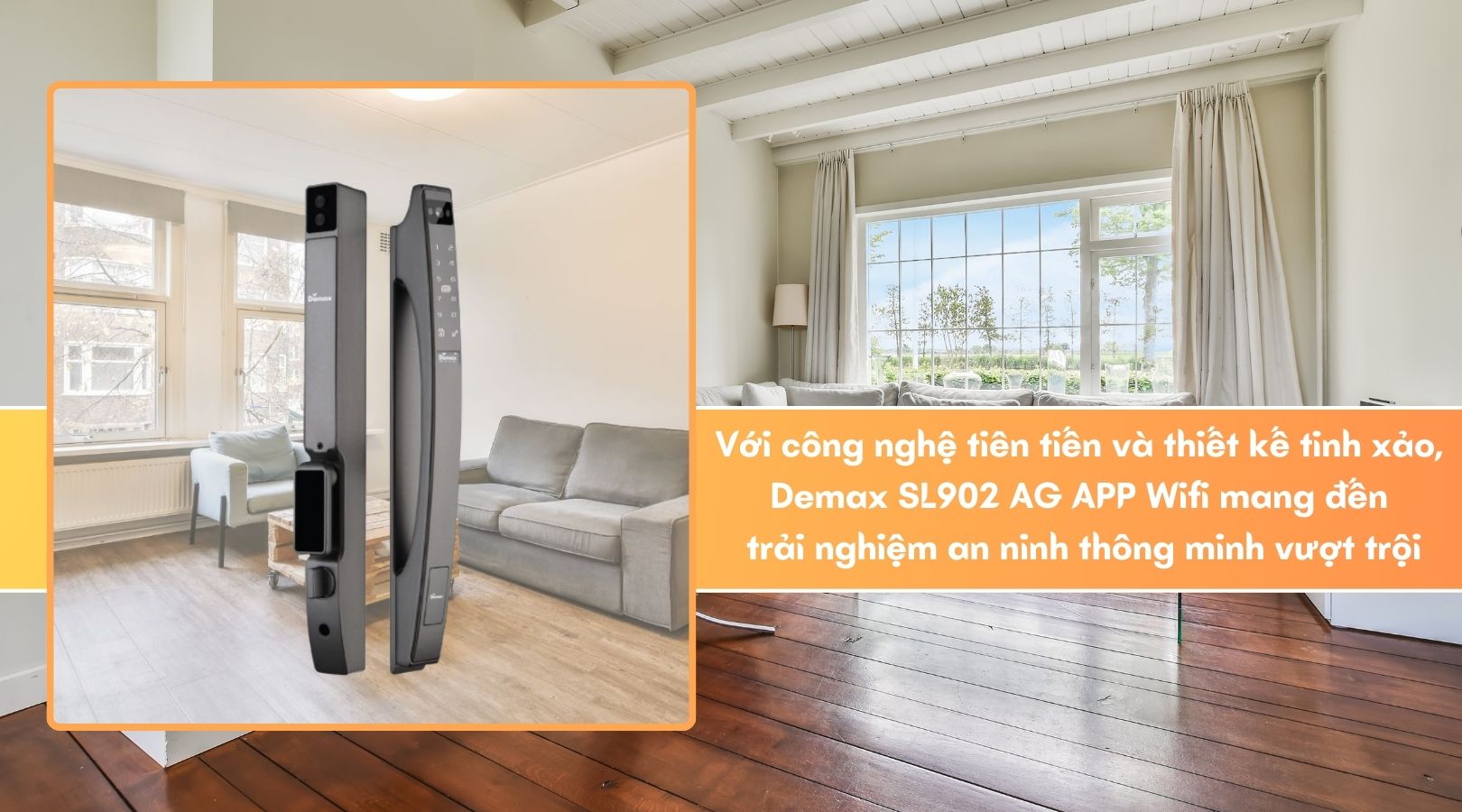 Khóa thông minh chống nước Demax SL902 AG APP Wifi