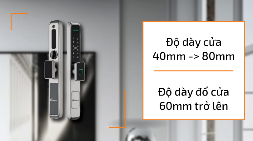 Demax SL606 SD APP Wifi  - Độ rộng đố cửa