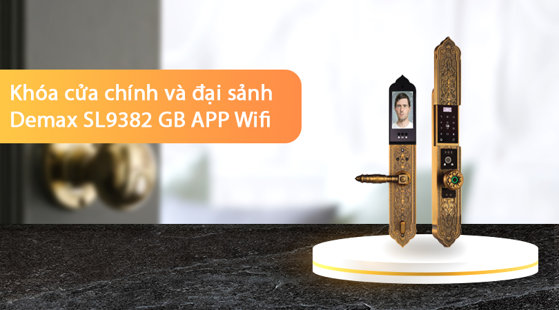 Khóa cửa chính và đại sảnh Demax SL9382 GB APP Wifi