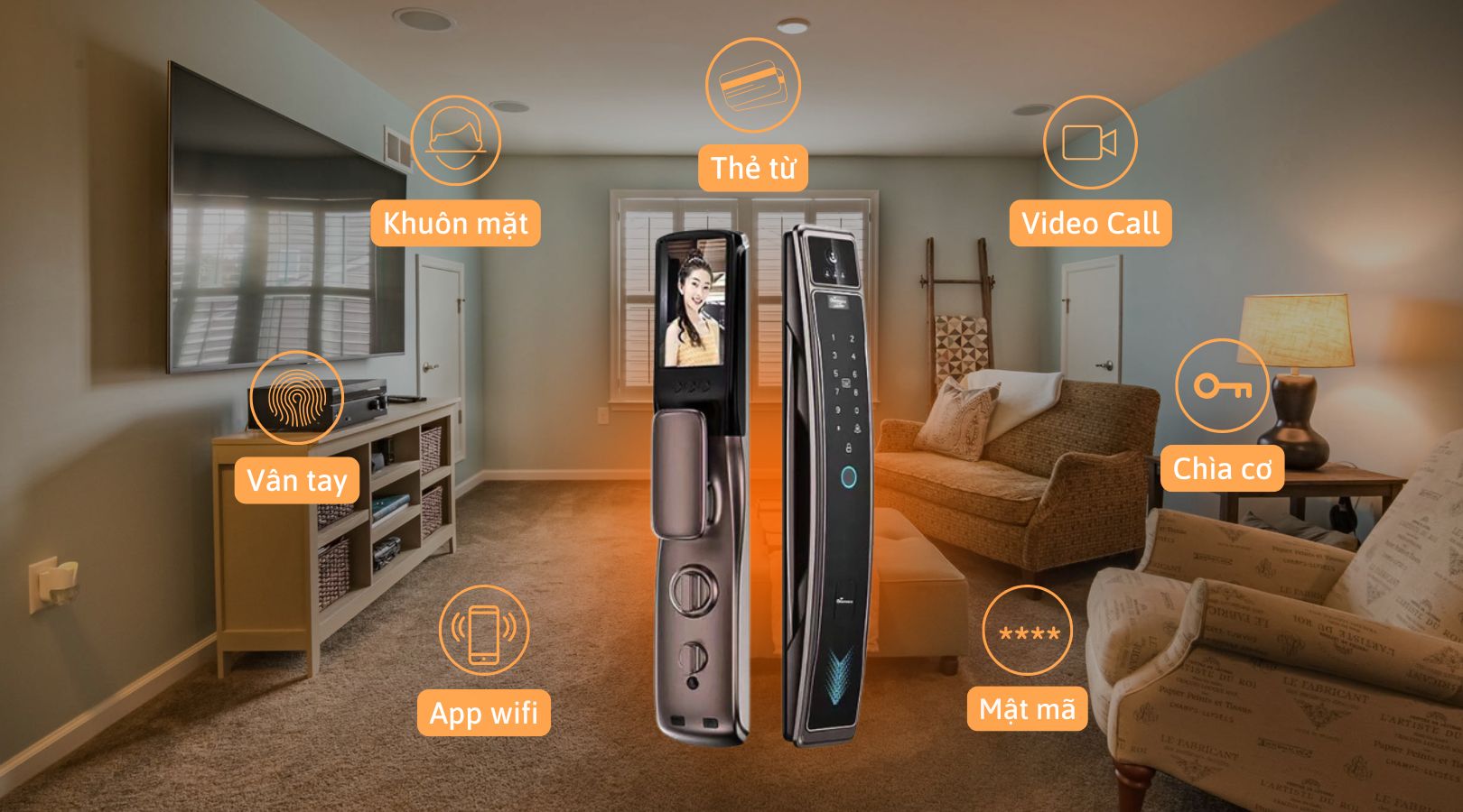 Demax FACE ID-3D SL918 AC APP WIFI có những cách mở khóa nào?