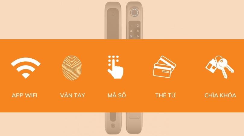 Khóa điện tử Demax SL101 SV - APP WIFI đa dạng mở khóa