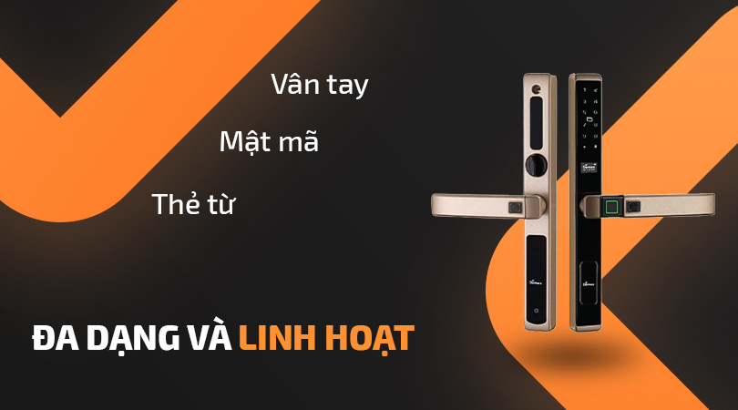 Khóa điện tử Demax SL588 CG - Đa dạng cách mở khóa