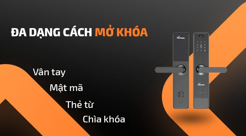 Demax SL628 SG - Đa dạng cách mở khóa