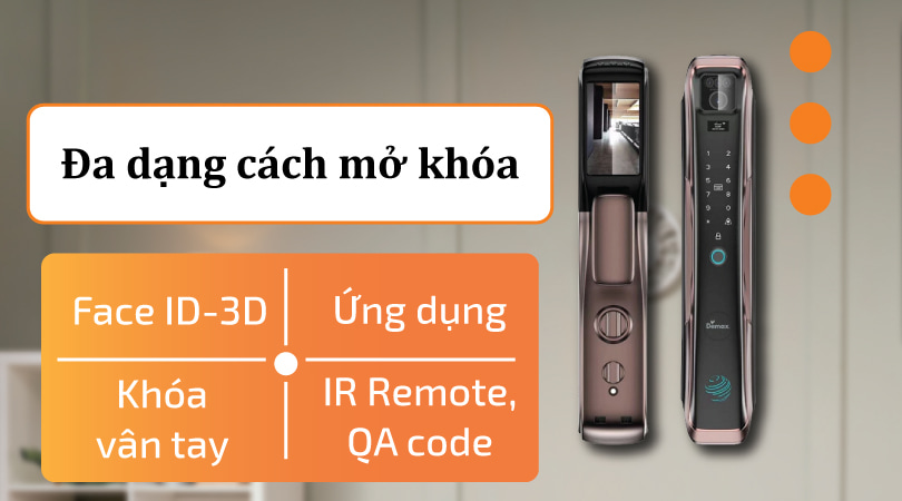 Demax SL918 PB App Wifi - Đa dạng cách mở khóa