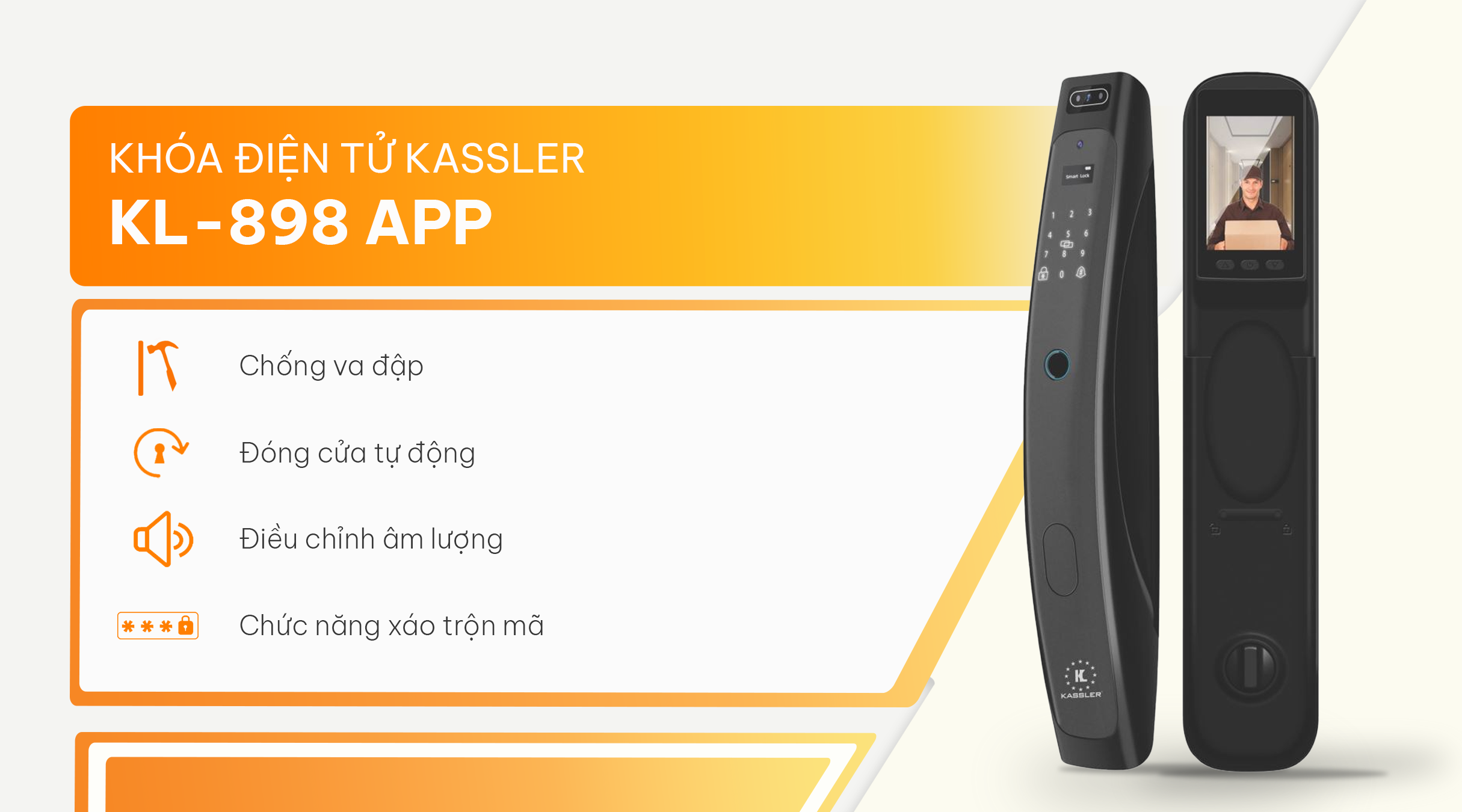 Ưu điểm nổi bật của khóa điện tử Kassler KL-898 APP