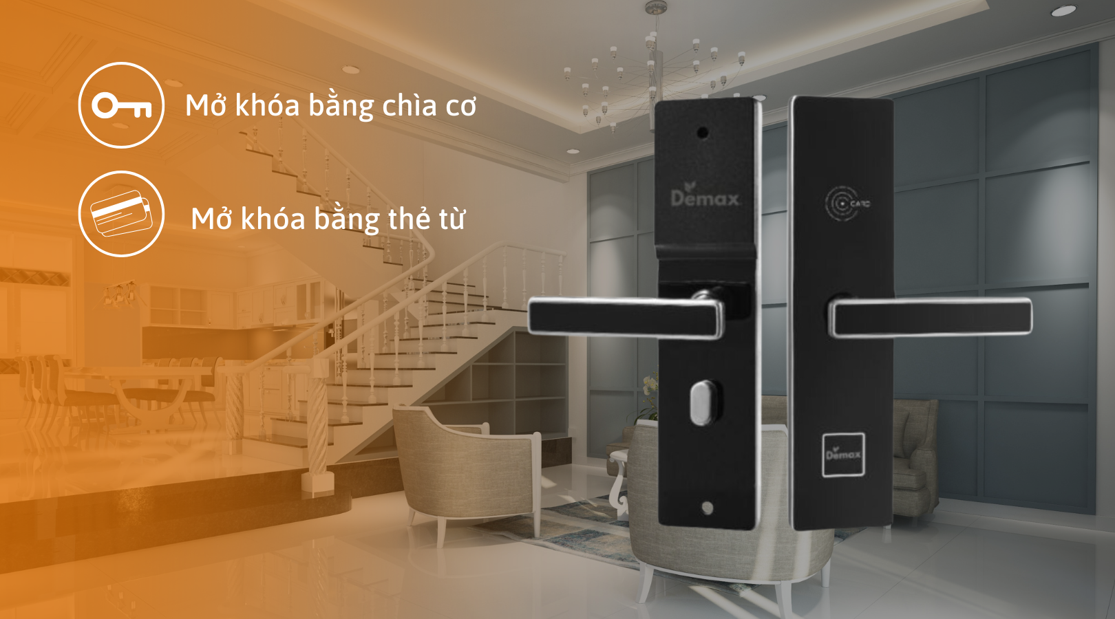 Một số cách mở khóa của Demax HSL606 SB viền bạc