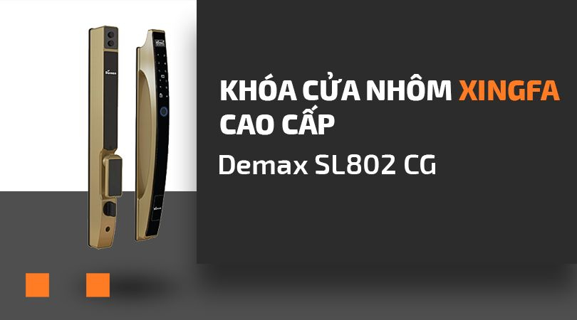Khóa cửa nhôm xingfa cao cấp Demax SL802 CG