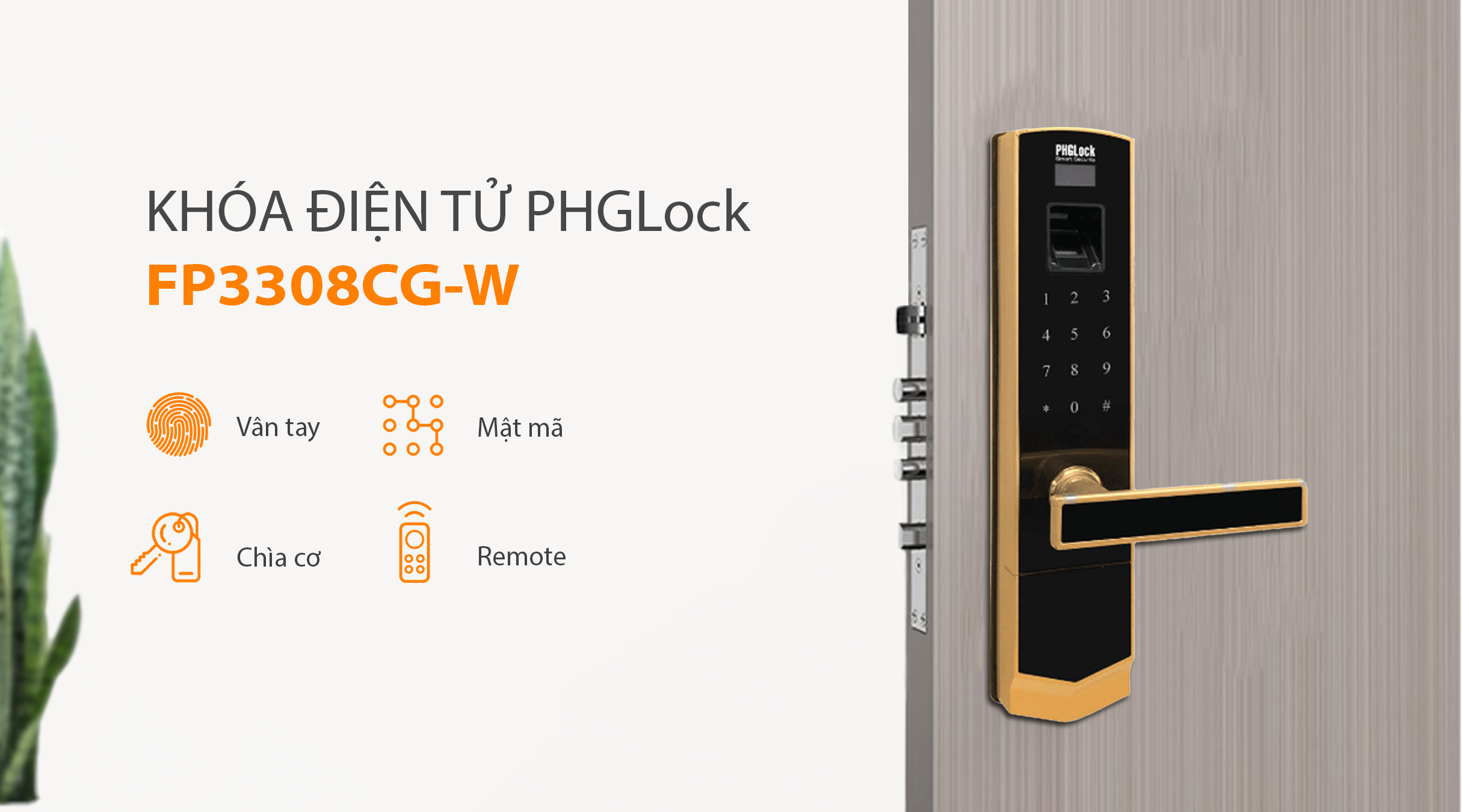 Cách thức mở khóa linh hoạt của PHGlock FP3308CG-W