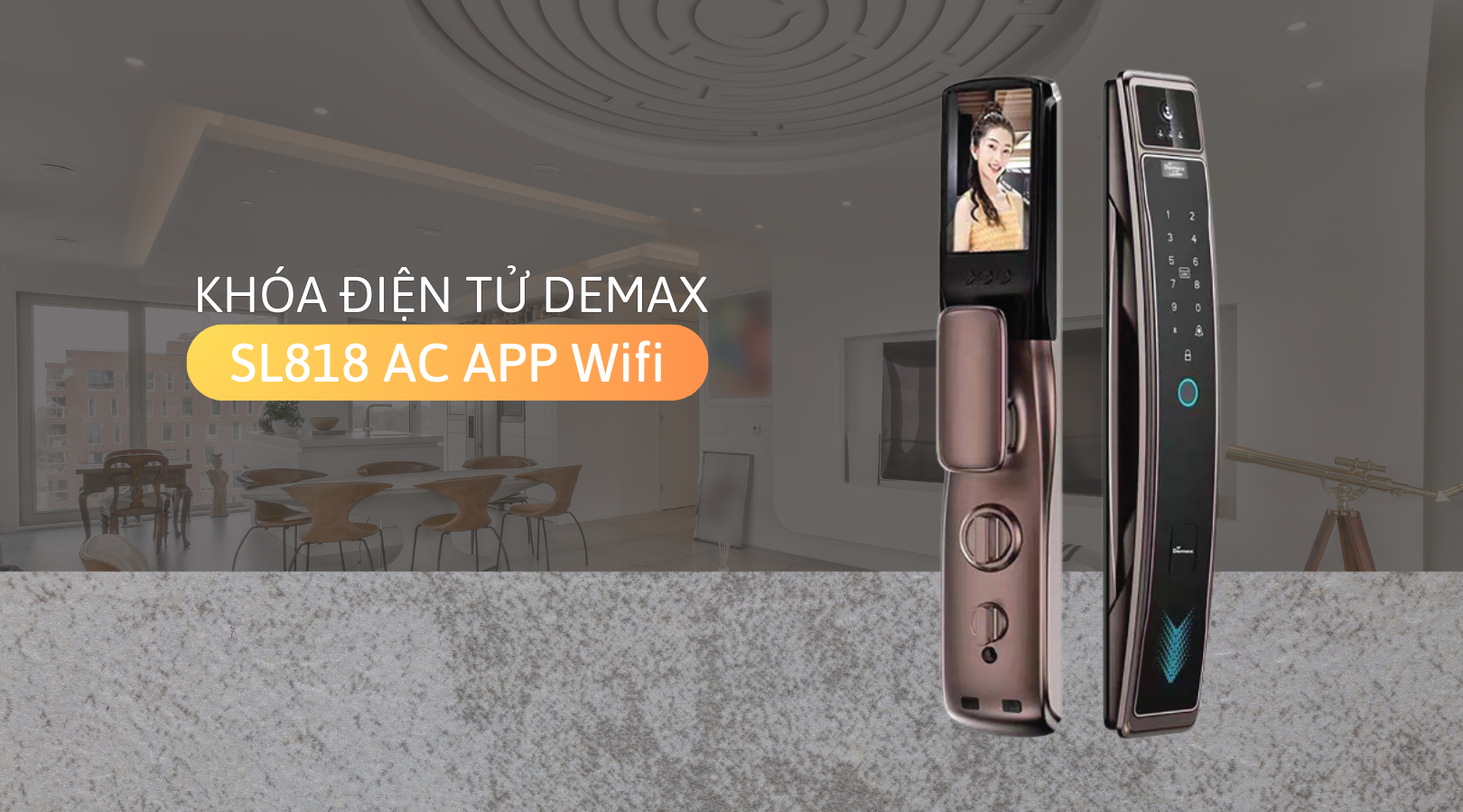 Cấu tạo chi tiết của khóa Demax SL818 AC APP Wifi