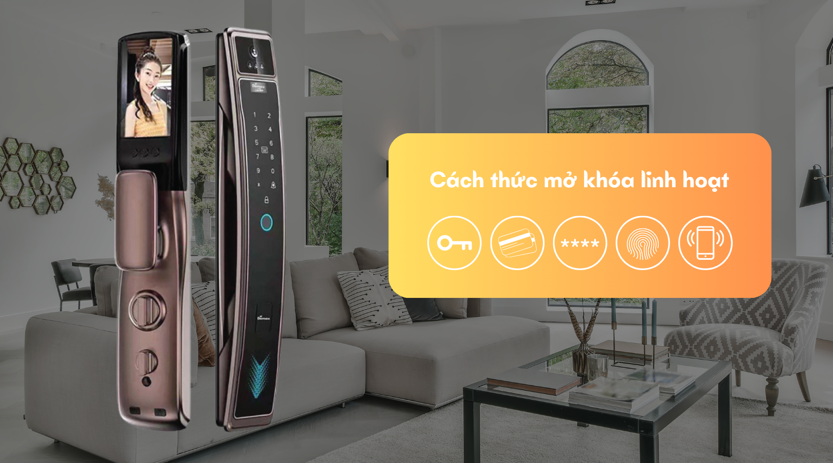 Khóa thông minh Demax SL818 AC APP Wifi mang đến cho bạn sự linh hoạt và tiện lợi tối đa với đa dạng phương thức mở khóa