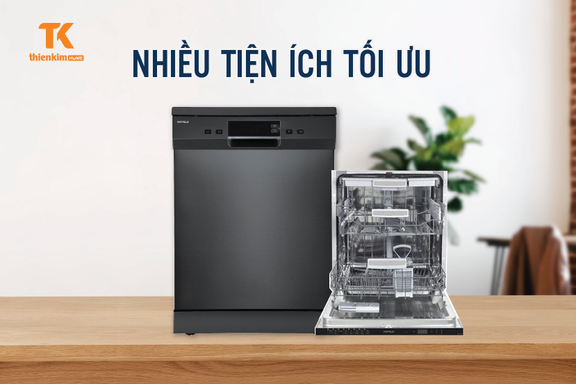 Nhiều tiện ích tối ưu Máy Rửa Chén Hafele HDW-F60EB 538.21.310