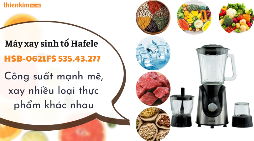 Công suất mạnh mẽ Máy xay sinh tố Hafele HSB-0621FS 535.43.277