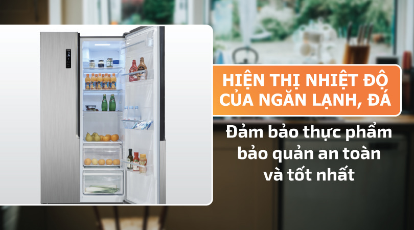 Malloca MF-521SBS hiển thị nhiệt độ