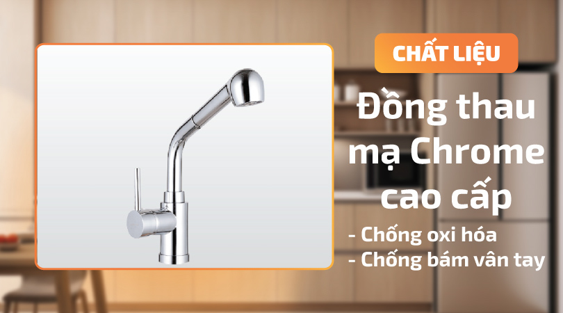 Malloca K119N9 làm từ đồng thau mạ Chrome
