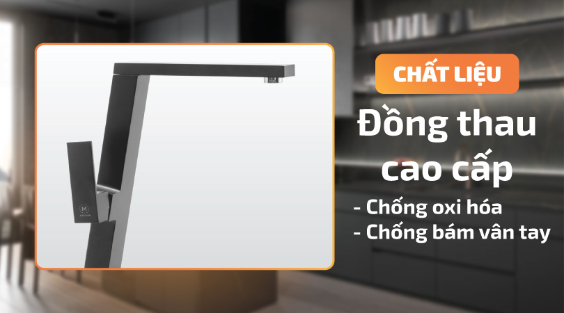 Malloca K131GR có Chất liệu đồng thau sơn giả đá