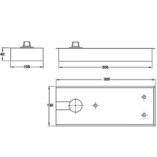 ảnh sản phẩm Bản lề sàn EN3 100Kg Hafele 932.79.030