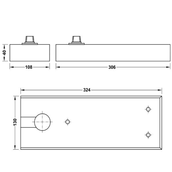 ảnh sản phẩm Bản lề sàn Hafele DCL41 250kg 932.84.040