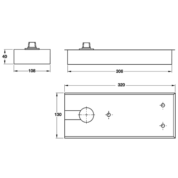 ảnh sản phẩm Bản lề sàn Hafele EN2 80kg 932.79.020