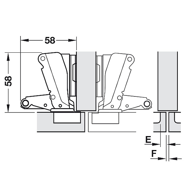 ảnh sản phẩm Bản lề âm Hafele 165 Trùm nửa 311.93.502