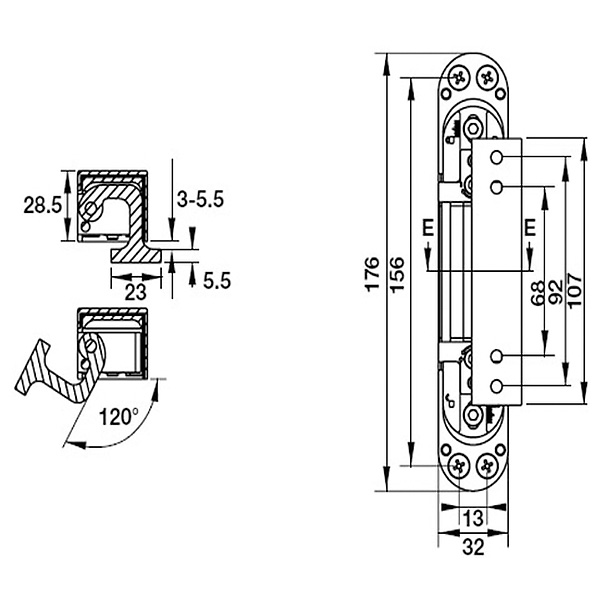 ảnh sản phẩm Bản Lề Âm Hafele 927.03.043