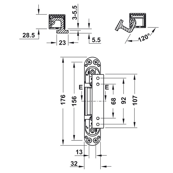 ảnh sản phẩm Bản Lề Âm Hafele 927.03.049