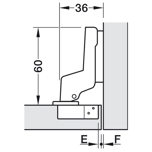 ảnh sản phẩm Bản lề âm Hafele Metalla 310 lắp âm 311.88.532