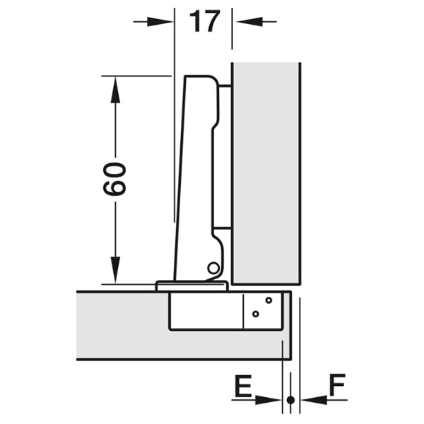 ảnh sản phẩm Bản lề âm Hafele Metalla trùm ngoài 311.88.530