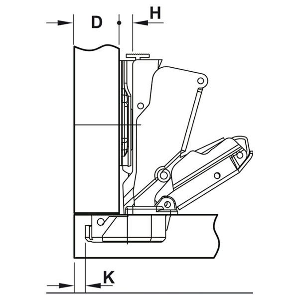 ảnh sản phẩm Bản lề giảm chấn Hafele 165 độ Trùm ngoài 315.02.750