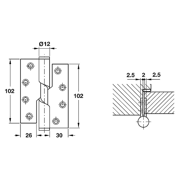 ảnh sản phẩm Bản lề Hafele 926.27.503