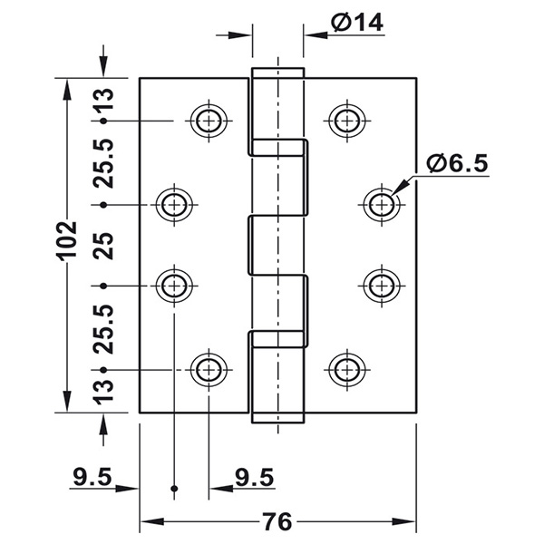 ảnh sản phẩm Bản lề lá Hafele 926.98.049