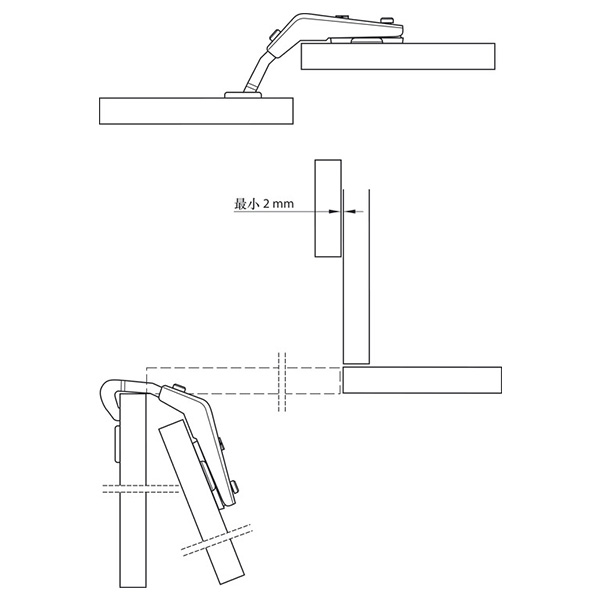 ảnh sản phẩm Bản lề nối góc 135 độ Hafele 311.83.516