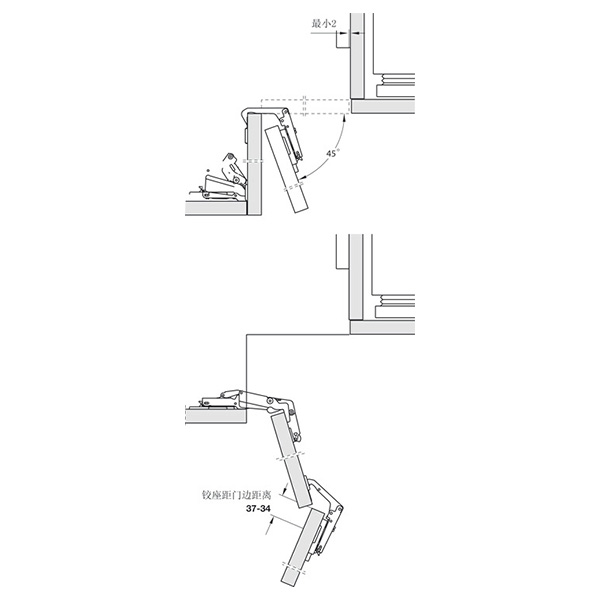 ảnh sản phẩm Bản lề nối góc 135 độ Hafele 311.83.516