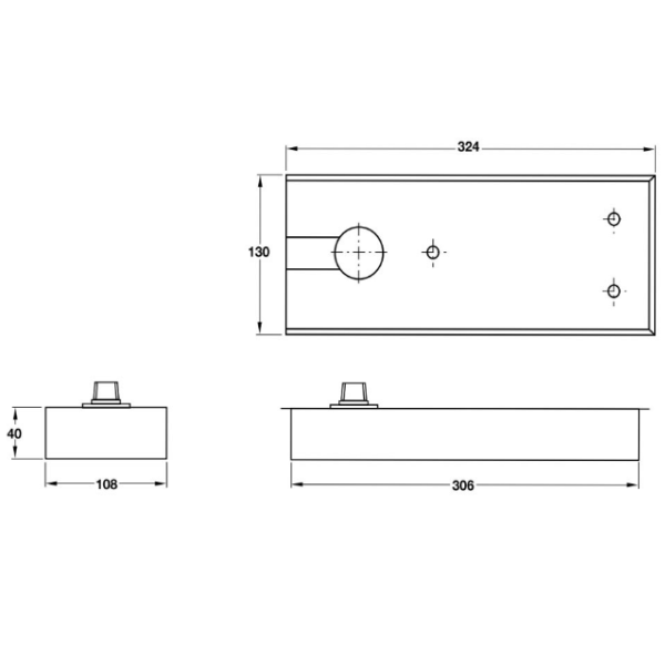 ảnh sản phẩm Bản lề sàn 150kg Hafele 932.84.026