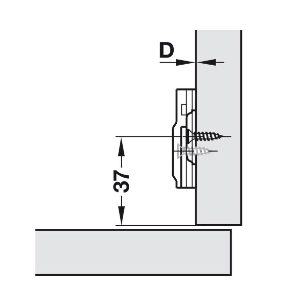 ảnh sản phẩm Đế bản lề Hafele 315.98.670