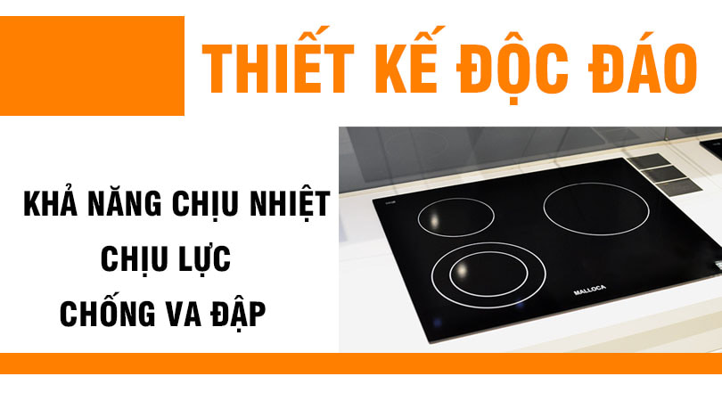 Bếp điện Malloca MH-03R - Thiết kế độc đáo