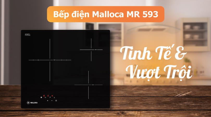 Bếp điện Malloca MR 593 - Bảng điều khiển cảm ứng