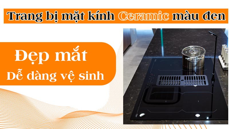 Bếp từ kết hợp hút mùi Malloca HIH-864 LI - Mặt kính Ceramic