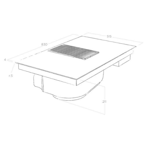 ảnh sản phẩm Bếp từ kết hợp máy hút mùi Elica NIKOLATESLA PRIME BL/A/83 PRF0138475