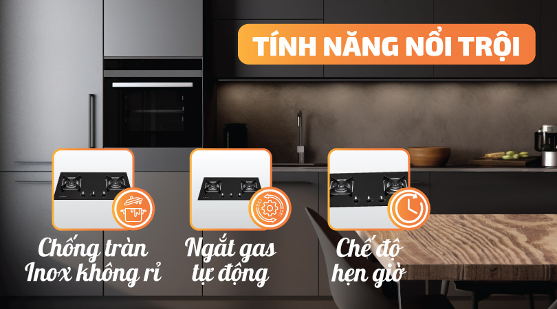 Tính năng Bếp gas âm Malloca AS 9602B