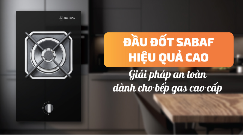 Bếp gas âm Domino Malloca MDG 301 - Đầu đốt sabaf