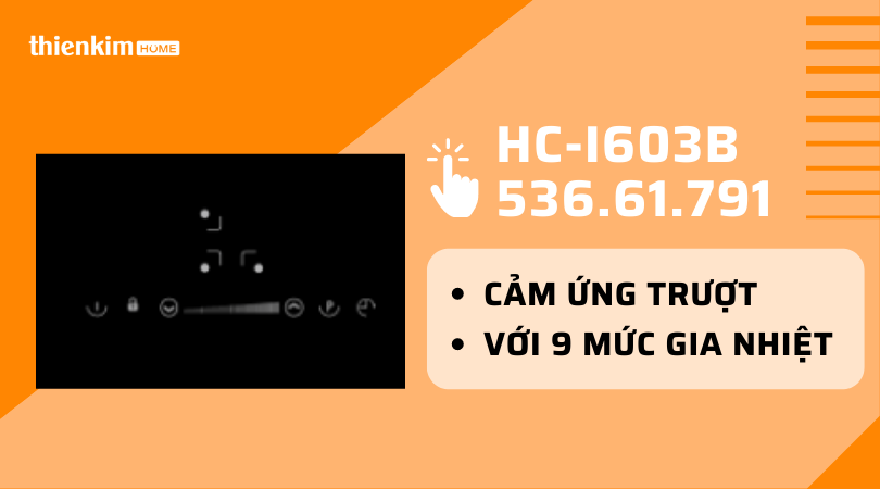 Cảm ứng trượt với 9 mức gia nhiệt Bếp Từ Hafele HC-I603B 536.61.791