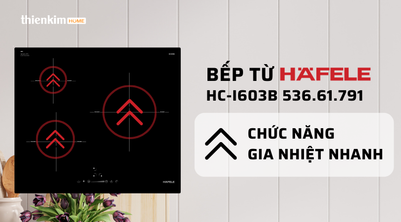 Chức năng gia nhiệt nhanh Bếp Từ Hafele HC-I603B 536.61.791