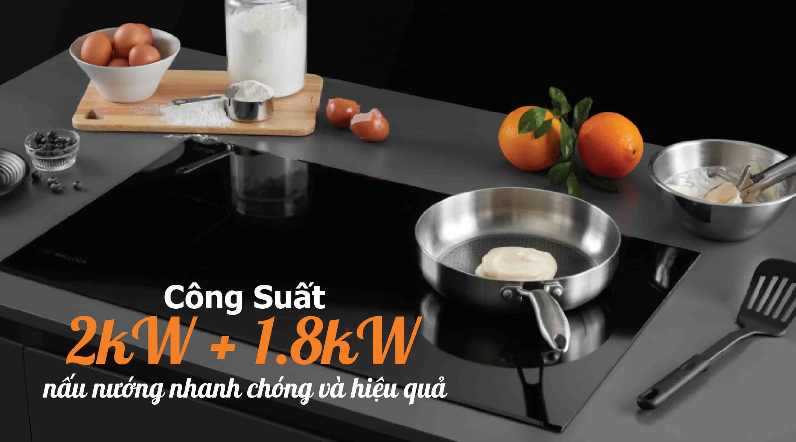 Bếp từ Malloca MH-02I N - Hiệu quả nấu 