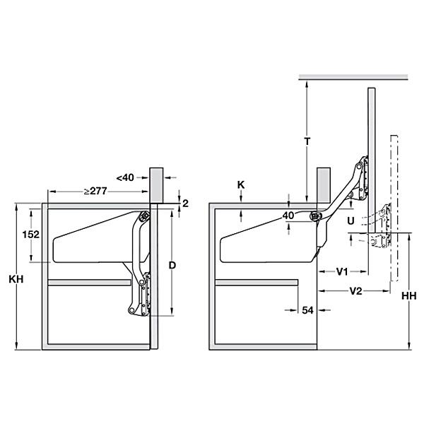 ảnh sản phẩm Bộ hộp lực Free-Up P2US Hafele 372.33.611